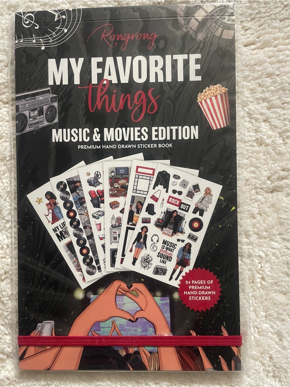 Rongrong My Favorite Things Sticker Book Music & Movies Edition NEW SEALED